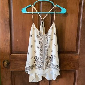 Maurices Silk Tank w/floral pattern